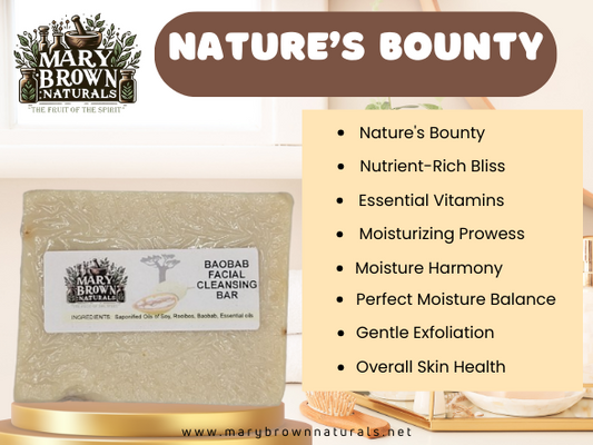 100% Natural Baobab Facial Cleansing Soap // Free Exfoliating Soap Bag