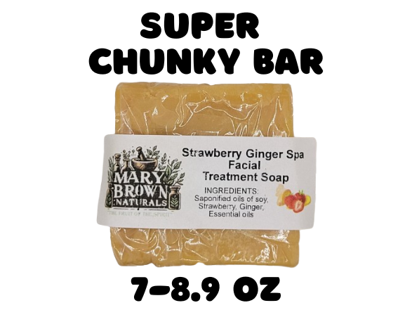 100% Natural Strawberry Ginger Soap // Free Exfoliating Soap Bag