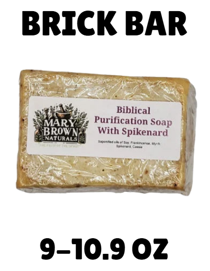 Limited Edition 100% Natural Biblical Purification Soap w/Ground Myrrh, Frankincense, Cassia, Spikenard // Free Exfoliating Soap Bag