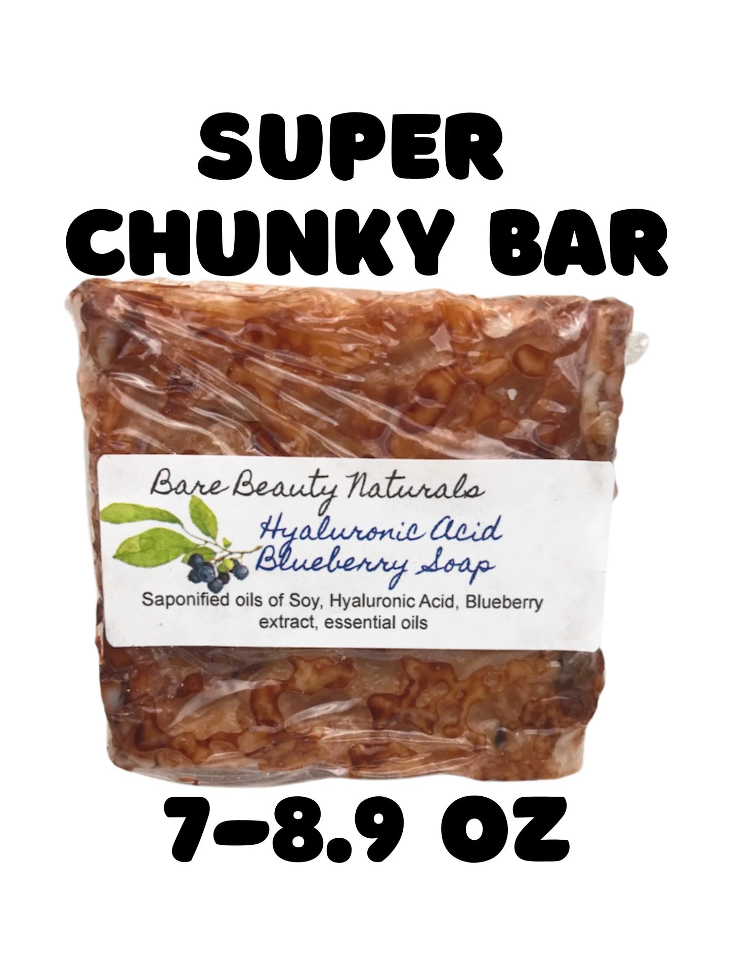 100% Natural Hyaluronic Acid Concentrated Blueberry Extract Soap // Free Exfoliating Soap Bag