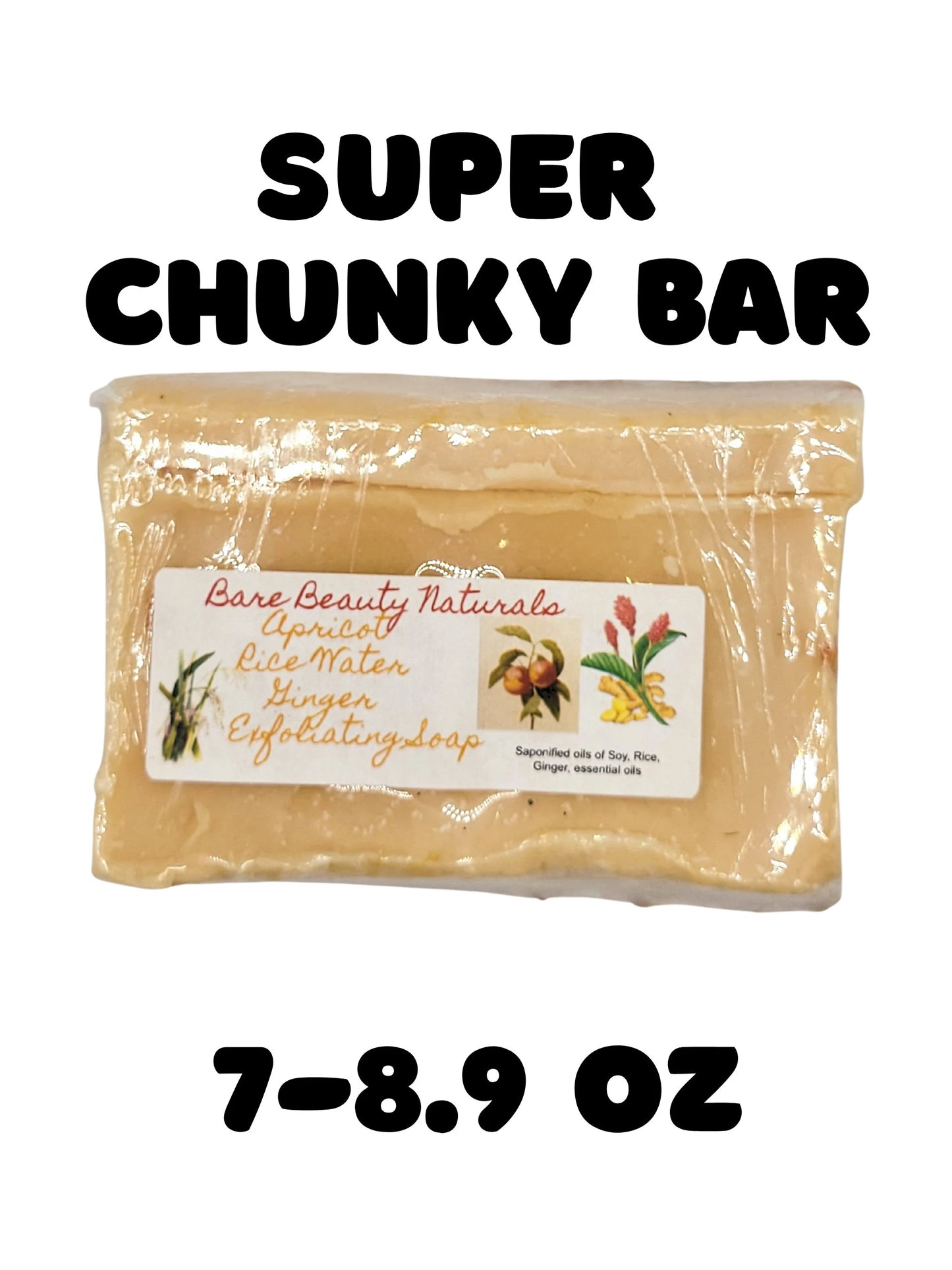 Zesty Apricot-Ginger Rice Water Soap - Handcrafted for Glowing Skin | Free Bag