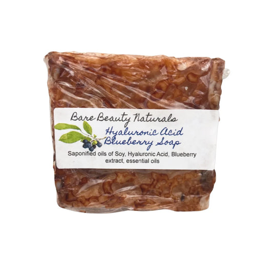 100% Natural Hyaluronic Acid Concentrated Blueberry Extract Soap // Free Exfoliating Soap Bag