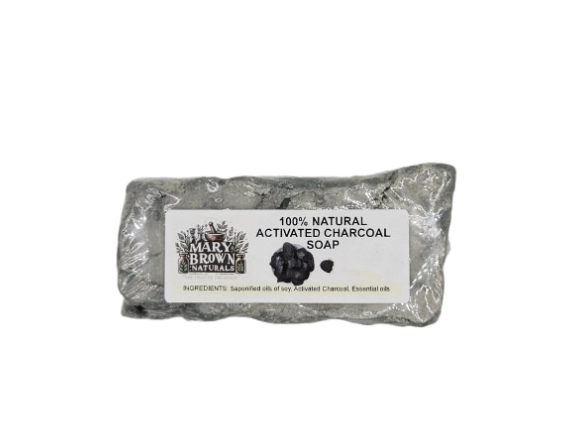 100% natural Activated Charcoal Soap // Free Exfoliating Soap Bag