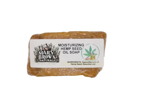 100% Natural Moisturizing Hemp Seed Oil Soap // Free Exfoliating Soap Bag