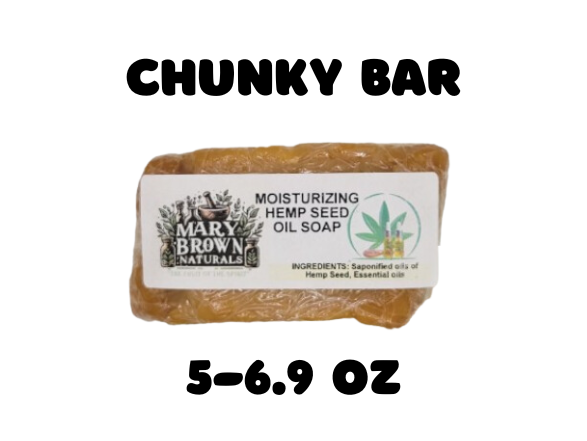 100% Natural Moisturizing Hemp Seed Oil Soap // Free Exfoliating Soap Bag