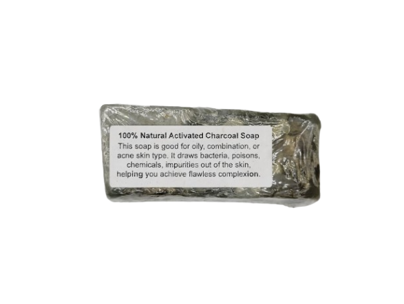 100% natural Activated Charcoal Soap // Free Exfoliating Soap Bag