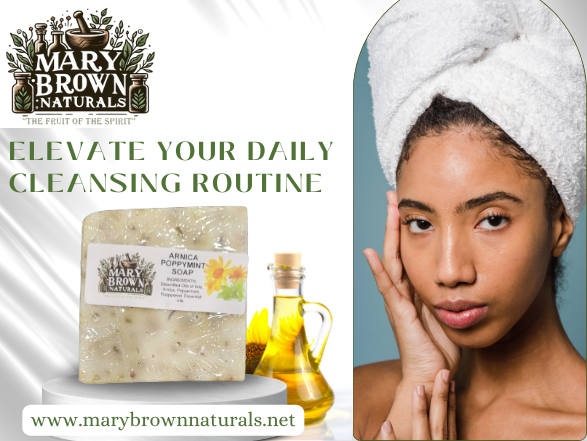 100% Natural Arnica PoppyMint Exfoliating Soap // Free Exfoliating Soap Bag