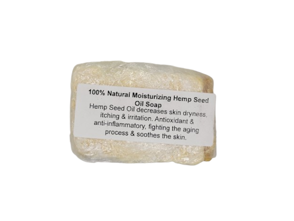 100% Natural Moisturizing Hemp Seed Oil Soap // Free Exfoliating Soap Bag