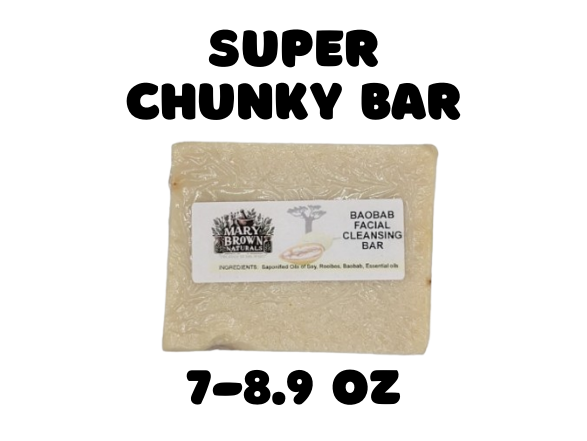 100% Natural Baobab Facial Cleansing Soap // Free Exfoliating Soap Bag