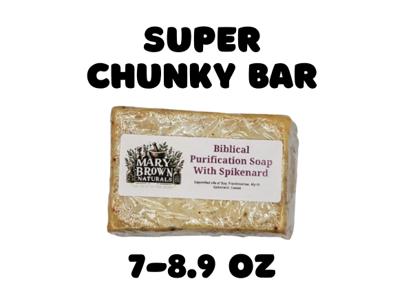 Limited Edition 100% Natural Biblical Purification Soap w/Ground Myrrh, Frankincense, Cassia, Spikenard // Free Exfoliating Soap Bag