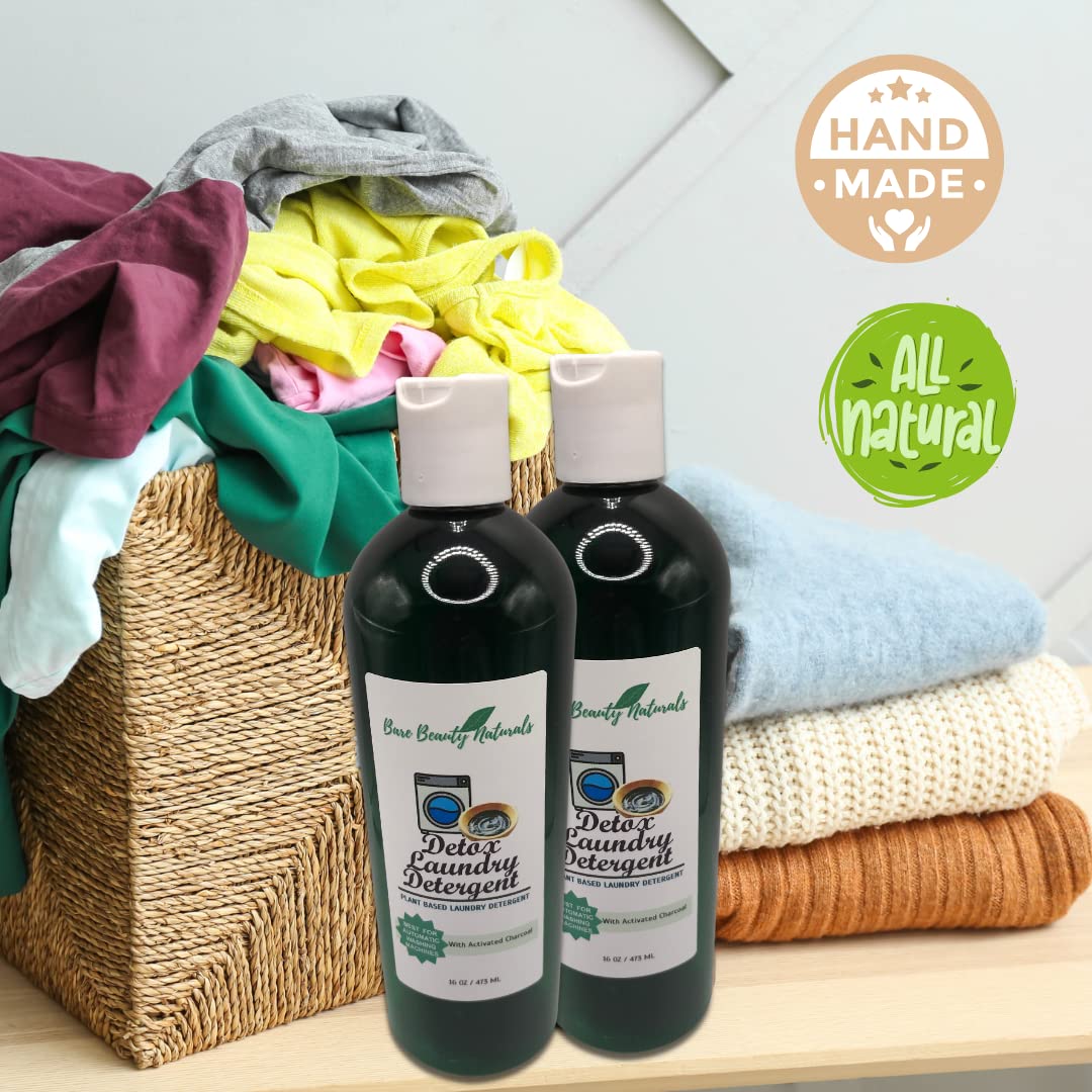Activated Charcoal Detox Laundry Detergent booster- Sulfate Free -All Natural Laundry Detergent-Handmade- Plant-Based