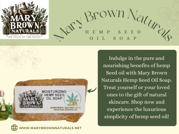 100% Natural Moisturizing Hemp Seed Oil Soap // Free Exfoliating Soap Bag