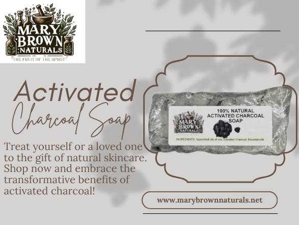 100% natural Activated Charcoal Soap // Free Exfoliating Soap Bag