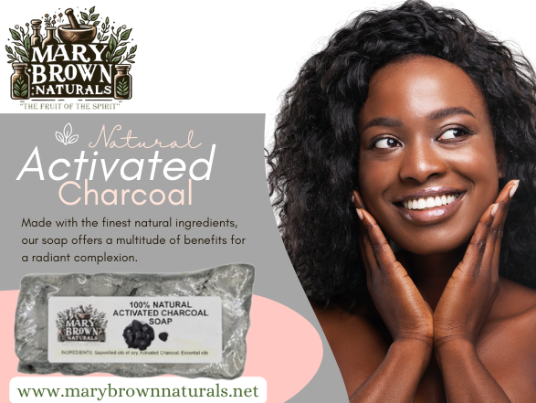 100% natural Activated Charcoal Soap // Free Exfoliating Soap Bag