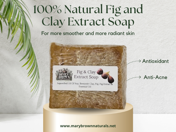 100% Natural Fig and Clay Extract Soap // Free Exfoliating Soap Bag