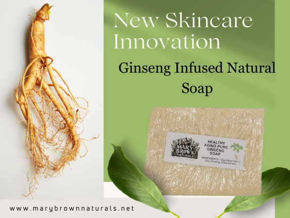 Pure Ginseng Herbal Soap // Free Exfoliating Soap Bag