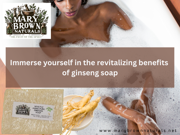 Pure Ginseng Herbal Soap // Free Exfoliating Soap Bag