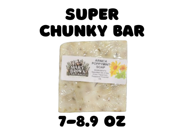 100% Natural Arnica PoppyMint Exfoliating Soap // Free Exfoliating Soap Bag