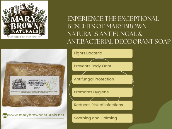 Antifungal Antibacterial Deodorant Soap // Free Exfoliating Soap Bag