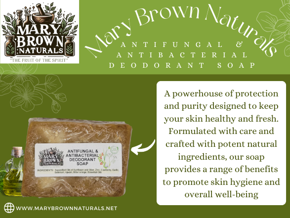 Antifungal Antibacterial Deodorant Soap // Free Exfoliating Soap Bag