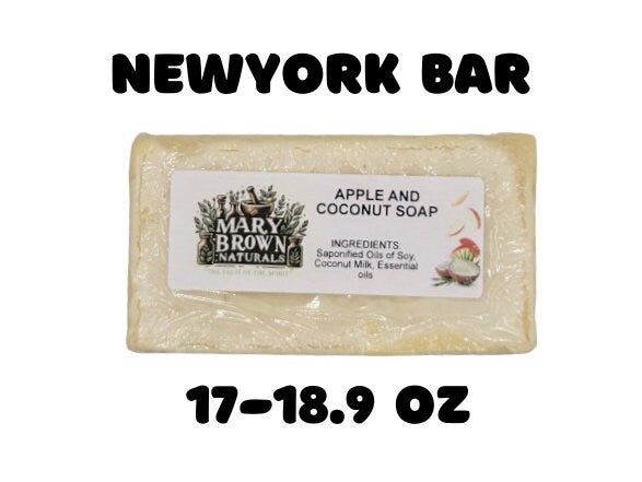 100% Natural Apple and Coconut Milk Soap // With Free Exfoliating Soap Bag