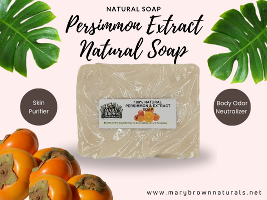 100% Natural Persimmon and Extract Soap For Body Odor, Deodorizing over 40 years of Age // Plant-Based