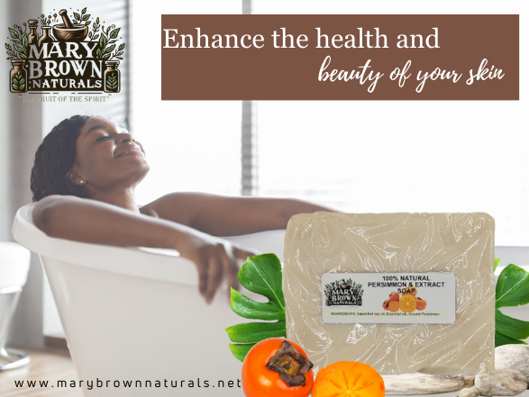 100% Natural Persimmon and Extract Soap For Body Odor, Deodorizing over 40 years of Age // Plant-Based