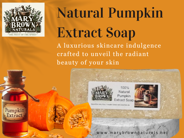 100% Natural Pumpkin Extract Soap // Free Exfoliating Soap Bag