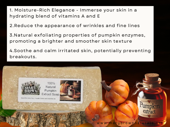 100% Natural Pumpkin Extract Soap // Free Exfoliating Soap Bag