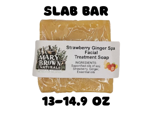 100% Natural Strawberry Ginger Soap // Free Exfoliating Soap Bag