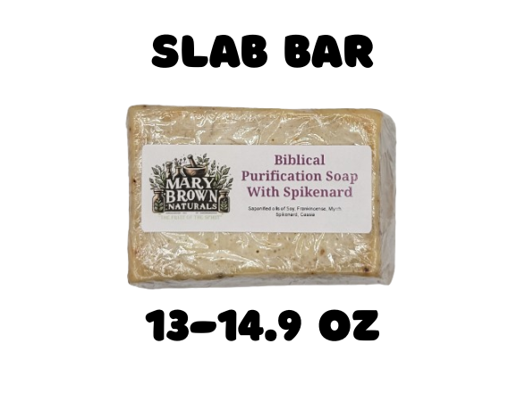 Limited Edition 100% Natural Biblical Purification Soap w/Ground Myrrh, Frankincense, Cassia, Spikenard // Free Exfoliating Soap Bag