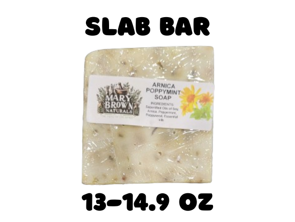 100% Natural Arnica PoppyMint Exfoliating Soap // Free Exfoliating Soap Bag