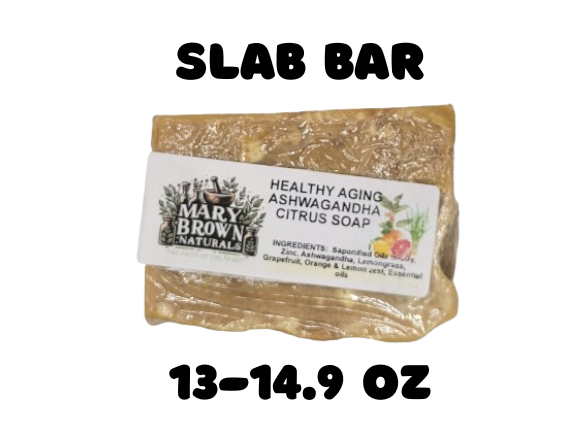 Healthy Aging Ashwagandha Citrus Soap // With Free Exfoliating Soap Bag
