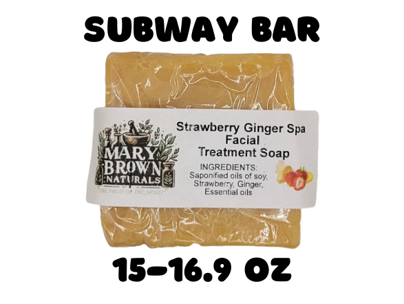 100% Natural Strawberry Ginger Soap // Free Exfoliating Soap Bag
