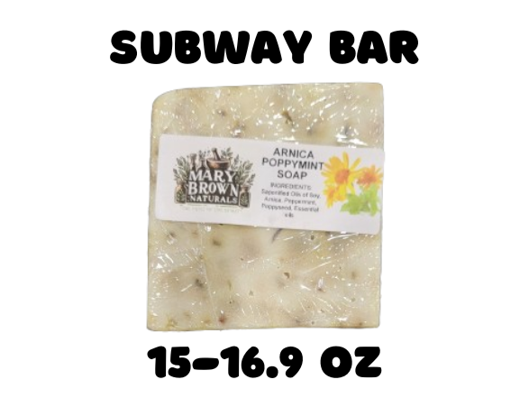 100% Natural Arnica PoppyMint Exfoliating Soap // Free Exfoliating Soap Bag
