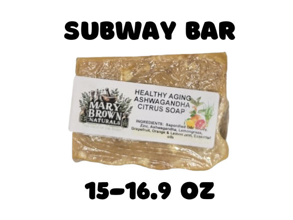 Healthy Aging Ashwagandha Citrus Soap // With Free Exfoliating Soap Bag