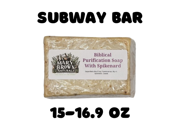 Limited Edition 100% Natural Biblical Purification Soap w/Ground Myrrh, Frankincense, Cassia, Spikenard // Free Exfoliating Soap Bag