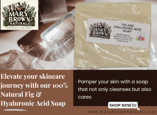 Fig and Hyaluronic Acid Soap// Free Exfoliating Soap Bag