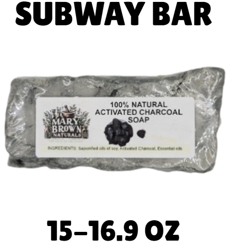 100% natural Activated Charcoal Soap // Free Exfoliating Soap Bag