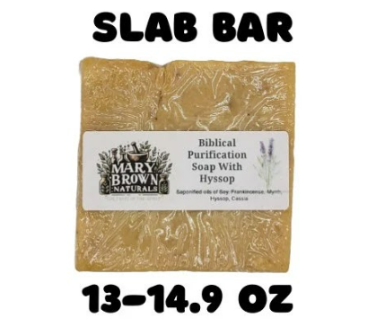 100% Natural Biblical Purification Soap with Hyssop // Free Exfoliating Soap Bag