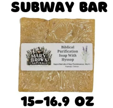 100% Natural Biblical Purification Soap with Hyssop // Free Exfoliating Soap Bag