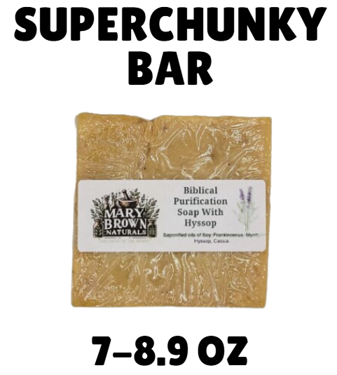 100% Natural Biblical Purification Soap with Hyssop // Free Exfoliating Soap Bag