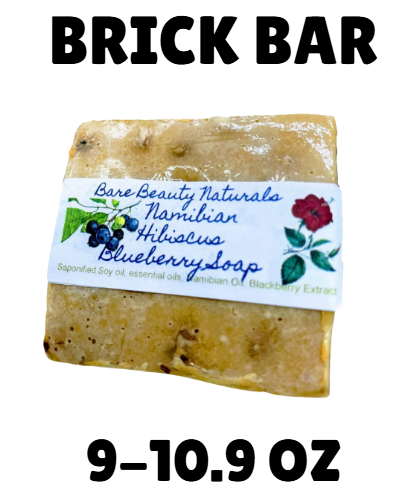 100% Natural Namibian Hibiscus Blueberry Soap // Free Exfoliating Soap Bag