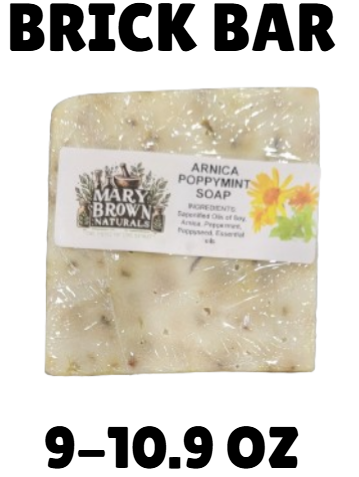 100% Natural Arnica PoppyMint Exfoliating Soap // Free Exfoliating Soap Bag