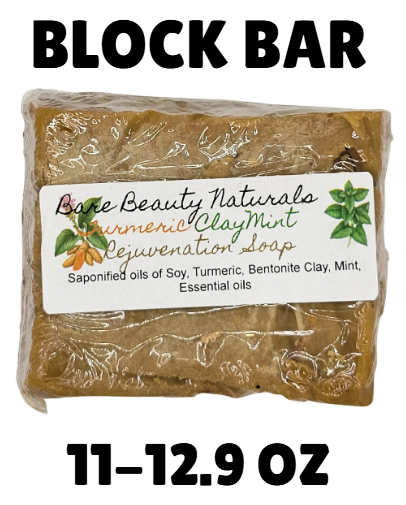 100% Natural Turmeric and Green Tea Rejuvenation Soap // Free Exfoliating Soap Bag