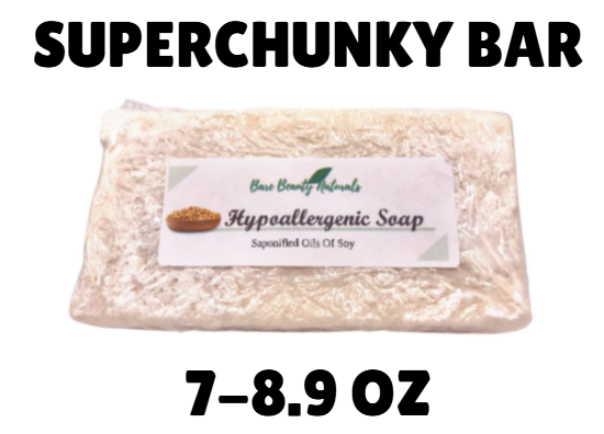 100% Natural Hypoallergenic Soap-unscented- no color- no additives- Acne soap // Free Exfoliating Soap Bag