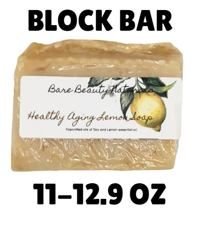 100% Natural Chemical free Healthy Aging Lemon Soap // Free Exfoliating Soap Bag