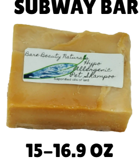 Hypoallergenic Natural Pet Shampoo - No Scent, No Color, No Additives // Free Exfoliating Soap Bag
