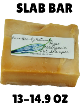 Hypoallergenic Natural Pet Shampoo - No Scent, No Color, No Additives // Free Exfoliating Soap Bag