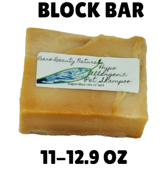 Hypoallergenic Natural Pet Shampoo - No Scent, No Color, No Additives // Free Exfoliating Soap Bag